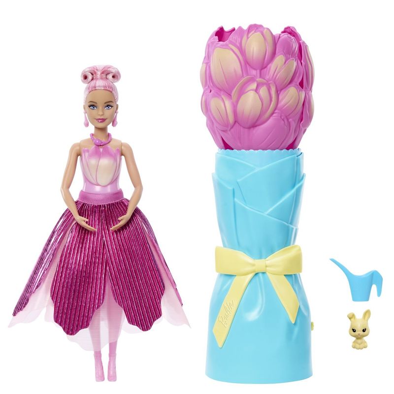 Jucarii, Copii si Bebe - Jucarii si jocuri - Papusi si accesorii - Papusi - BARBIE PETAL POP SET PAPUSA BARBIE LALEA ROZ SI ACCESORII - Infinity.ro