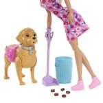 Jucarii, Copii si Bebe - Jucarii si jocuri - Papusi si accesorii - Papusi - BARBIE FAMILY AND FRIENDS SET PAPUSA BARBIE MALIBU PLIMBARE CU CATELUL - Infinity.ro