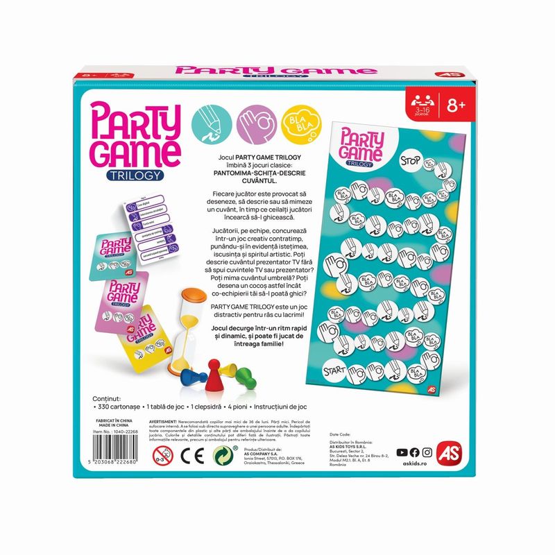 Jucarii, Copii si Bebe - Jucarii si jocuri - Jocuri si puzzle - Jocuri de societate - JOC DE SOCIETATE PARTY GAME TRILOGY IN LIMBA ROMANA - Infinity.ro