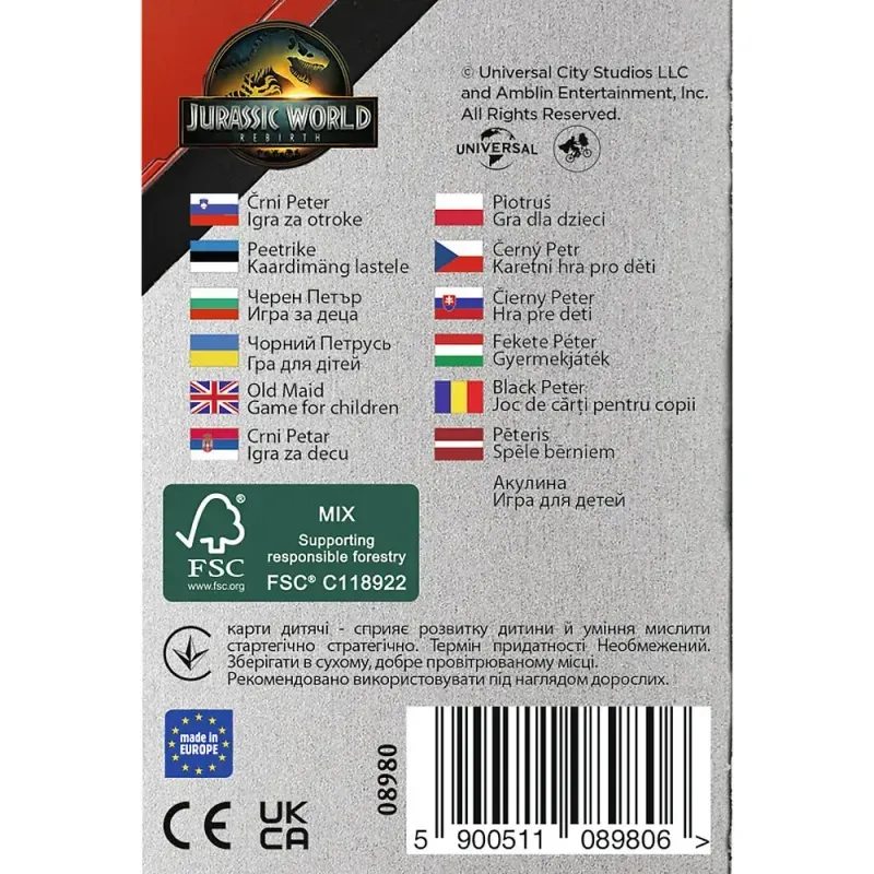Jucarii, Copii si Bebe - Jucarii si jocuri - Jocuri si puzzle - Jocuri de societate - CARTI DE JOC TREFL JURASSIC WORLD - Infinity.ro