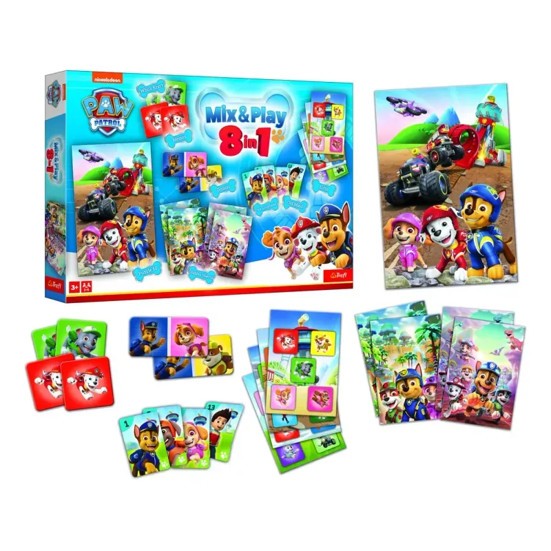 Jucarii, Copii si Bebe - Jucarii si jocuri - Jocuri si puzzle - Jocuri de societate - TREFL PATRULA CATELUSILOR JOC 8IN1 - Infinity.ro