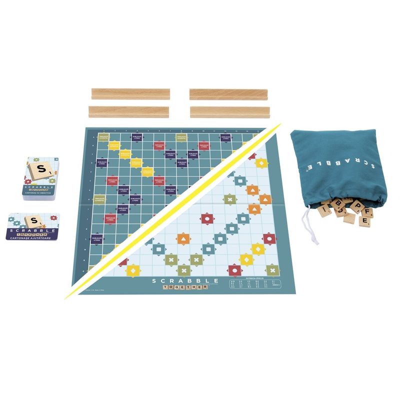 Jucarii, Copii si Bebe - Jucarii si jocuri - Jocuri si puzzle - Jocuri de societate - JOC SCRABBLE 2 IN 1 DIN LEMN IN LIMBA ROMANA - Infinity.ro