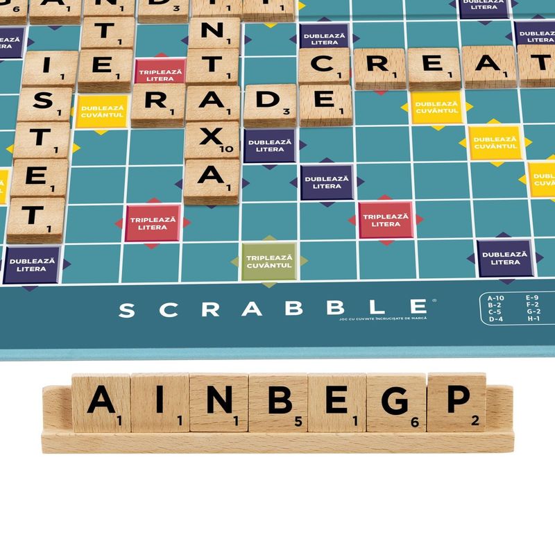 Jucarii, Copii si Bebe - Jucarii si jocuri - Jocuri si puzzle - Jocuri de societate - JOC SCRABBLE 2 IN 1 DIN LEMN IN LIMBA ROMANA - Infinity.ro