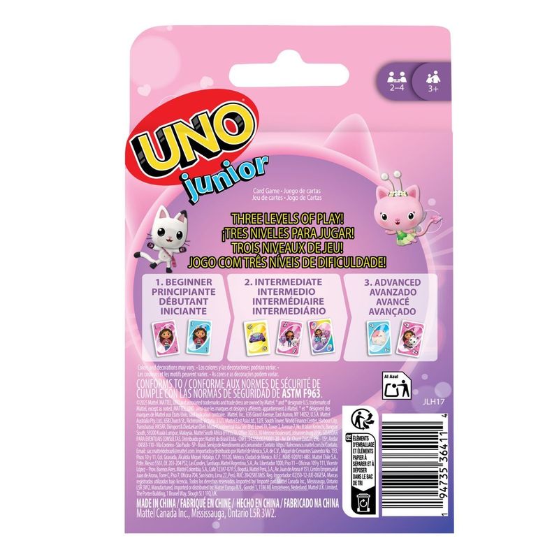 Jucarii, Copii si Bebe - Jucarii si jocuri - Jocuri si puzzle - Jocuri de societate - JOC DE CARTI UNO JUNIOR GABBYS DOLLHOUSE - Infinity.ro
