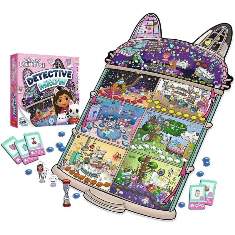 Jucarii, Copii si Bebe - Jucarii si jocuri - Jocuri si puzzle - Jocuri de societate - TREFL GABBYS DOLLHOUSE JOC DE SOCIETATE DETECTIVUL MEOW - Infinity.ro