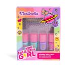 Jucarii, Copii si Bebe - Jucarii si jocuri - Jucarii de rol - Frumusete, bijuterii si accesorii fetite - MARTINELIA SUPER GIRL SET 4 LACURI DE UNGHII SI ACCESORII - Infinity.ro