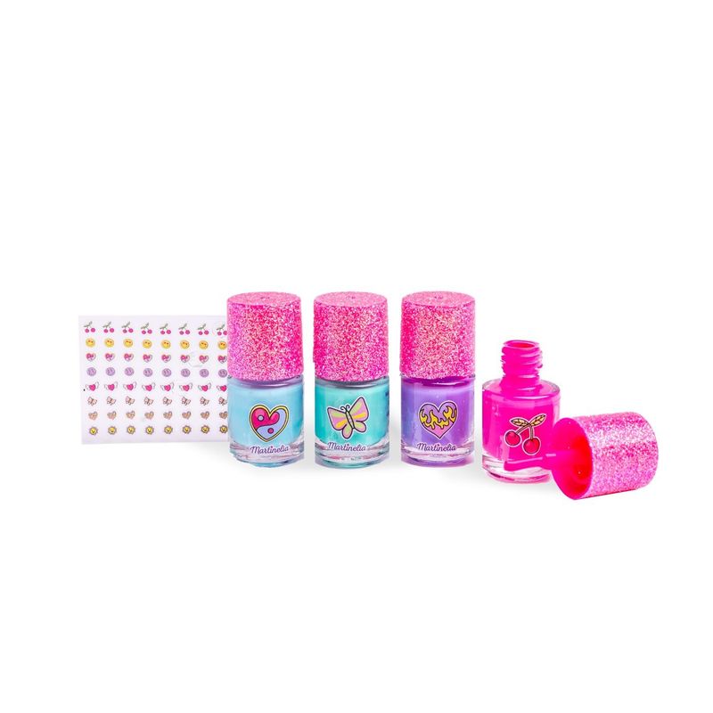 Jucarii, Copii si Bebe - Jucarii si jocuri - Jucarii de rol - Frumusete, bijuterii si accesorii fetite - MARTINELIA SUPER GIRL SET 4 LACURI DE UNGHII SI ACCESORII - Infinity.ro