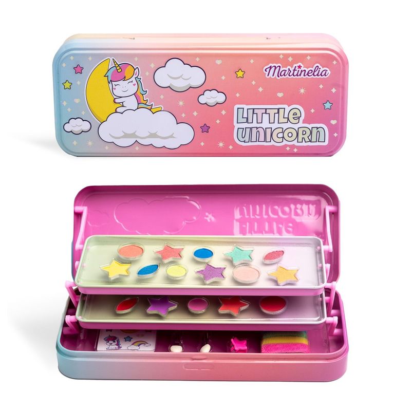 Jucarii, Copii si Bebe - Jucarii si jocuri - Jucarii de rol - Frumusete, bijuterii si accesorii fetite - MARTINELIA LITTLE UNICORN TRUSA DE MACHIAJ CU 3 COMPARTIMENTE - Infinity.ro