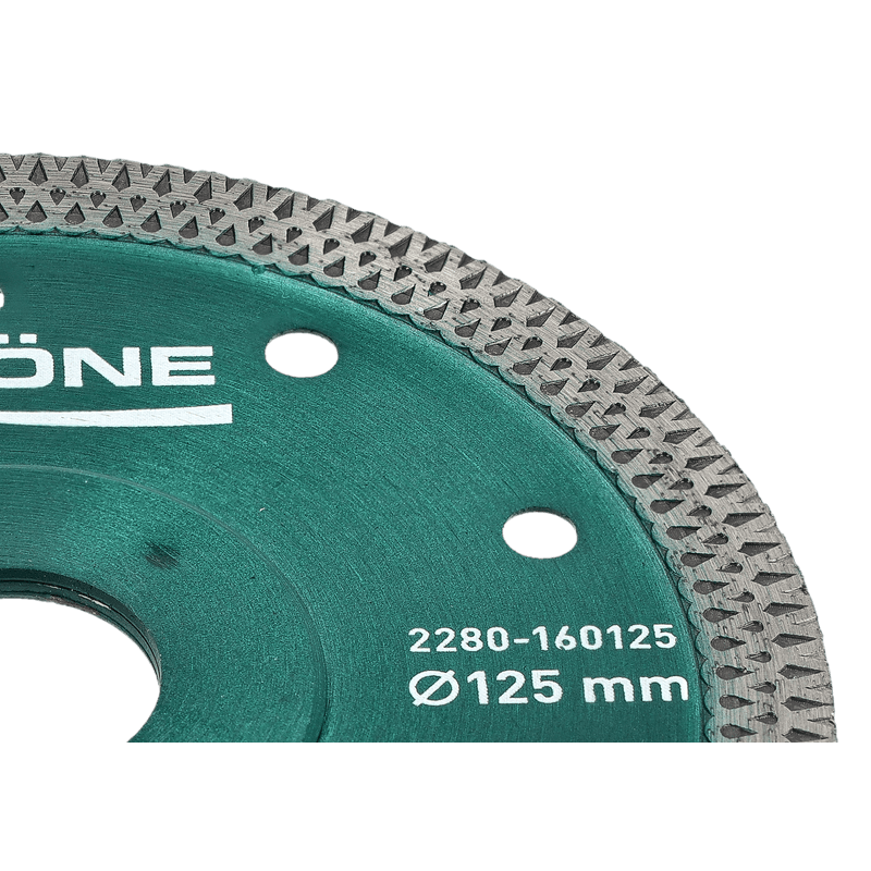 Casa si Gradina - Constructii - Scule electrice si accesorii - Accesorii polizare si slefuire - Disc diamantat Gröne, diametru 125 x 22,23 mm, muchie canelata continua "Cyclone" - Infinity.ro