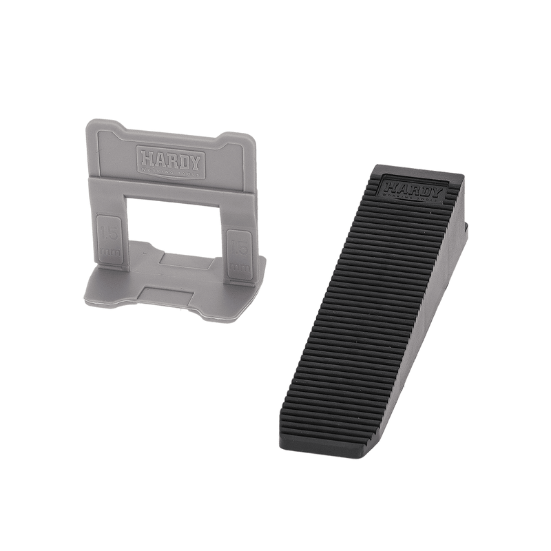 Casa si Gradina - Constructii - Vopsea si tencuieli - Pistoale si sisteme de vopsit si tencuit - Sistem de nivelare a placilor Hardy, chit de 1,5 mm, grosime 3-16 mm, 300 cleme + 100 pene intr-o galeata - Infinity.ro