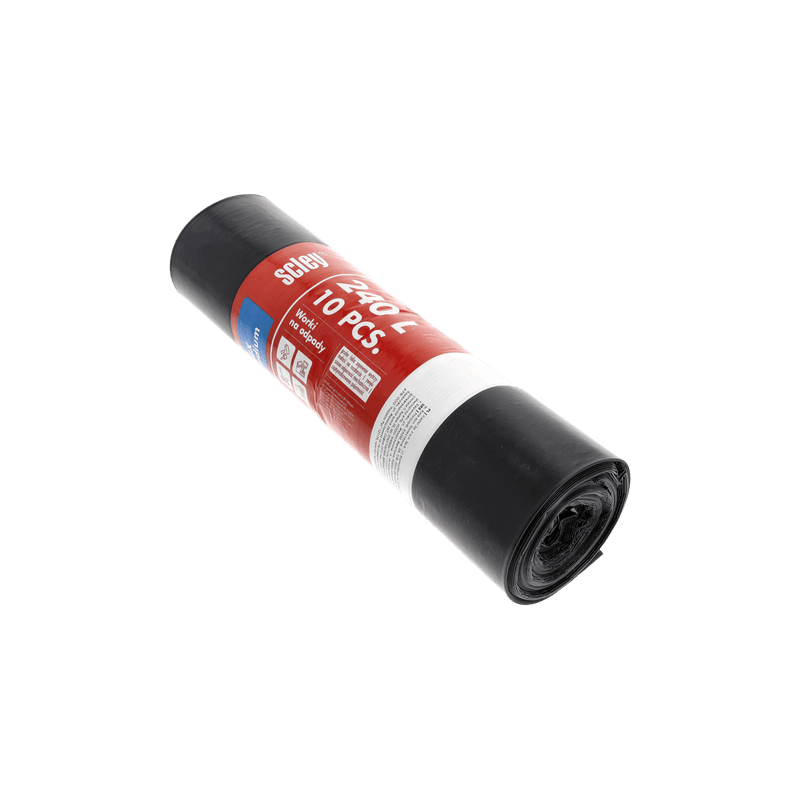 Market - Curatenie si intretinere casa - Produse menaj - Saci de gunoi - Saci de gunoi Scley, capacitate 240 l, folie Flex Medium, gri, rola de 10. - Infinity.ro