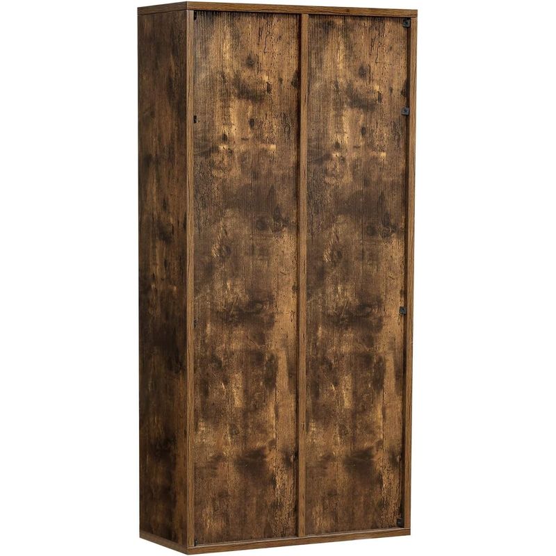 Casa si Gradina - Mobilier - Biblioteci si rafturi - Biblioteci - Biblioteca cu 7 compartimente deschise, MDF, 50x24x106cm, maro rustic - Infinity.ro