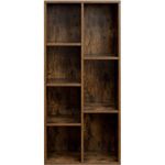 Casa si Gradina - Mobilier - Biblioteci si rafturi - Biblioteci - Biblioteca cu 7 compartimente deschise, MDF, 50x24x106cm, maro rustic - Infinity.ro