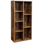 Casa si Gradina - Mobilier - Biblioteci si rafturi - Biblioteci - Biblioteca cu 7 compartimente deschise, MDF, 50x24x106cm, maro rustic - Infinity.ro