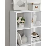 Casa si Gradina - Mobilier - Biblioteci si rafturi - Biblioteci - Biblioteca cu 10 compartimente, raft depozitare tip cuburi, stil scandinav, 66x30x162 cm, alb - Infinity.ro