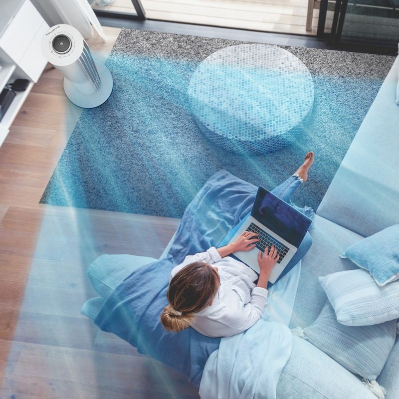 Electronice si Electrocasnice - Climatizare si sisteme de incalzire - Aparate racire aer - Ventilatoare - Ventilator Rowenta Urban Cool VU6720F0, 3 trepte de viteza, oscilatie larga, silentios, Alb - Infinity.ro