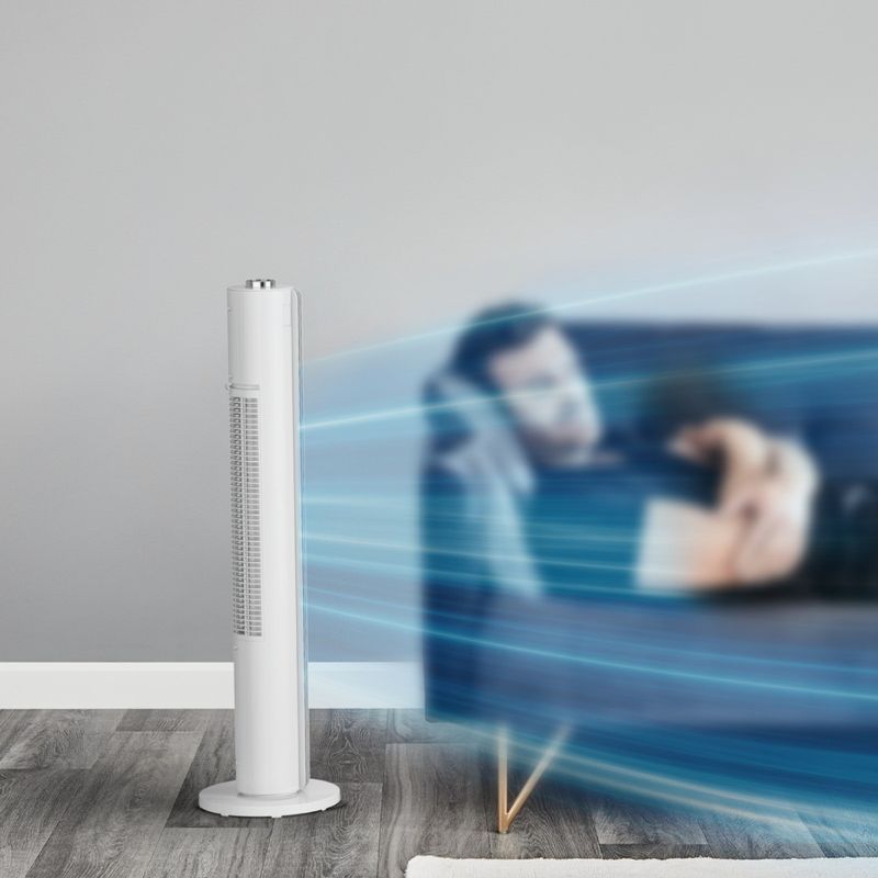 Electronice si Electrocasnice - Climatizare si sisteme de incalzire - Aparate racire aer - Ventilatoare - Ventilator Rowenta Urban Cool VU6720F0, 3 trepte de viteza, oscilatie larga, silentios, Alb - Infinity.ro