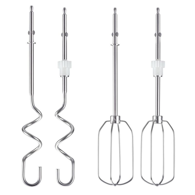 Electronice si Electrocasnice - Electrocasnice bucatarie - Mixere, tocatoare & roboti de bucatarie - Mixere - Mixer Quick Mix HT312138, 300 W, 5 trepte de viteza, functie Turbo, bol rotativ 3.5 L, 2 teluri, 2 carlige, alb - Infinity.ro