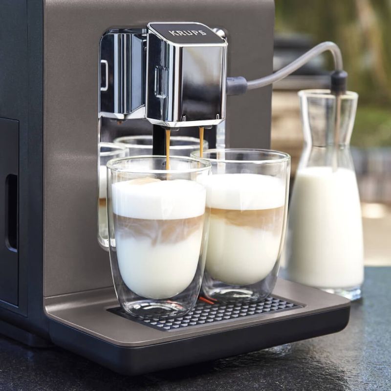 Electronice si Electrocasnice - Electrocasnice bucatarie - Preparare bauturi - Espressoare - Espressor automat Krups Evidence One EA895831, 1450 W, tehnologia Quattro Force, 12 retete, rasnita metalica, negru - Infinity.ro