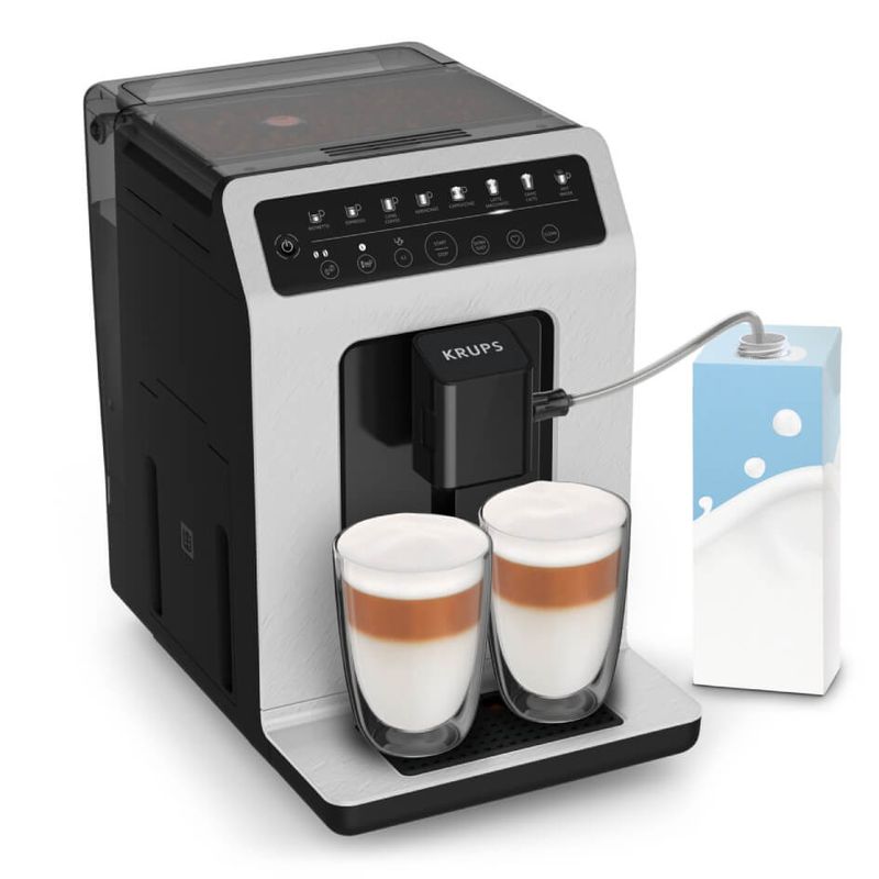 Electronice si Electrocasnice - Electrocasnice bucatarie - Preparare bauturi - Espressoare - Espressor automat Krups Evidence Eco-Design EA897A10, 1450W, 8 retete, presiune 15 bari, One -Touch Cappuccino - Infinity.ro