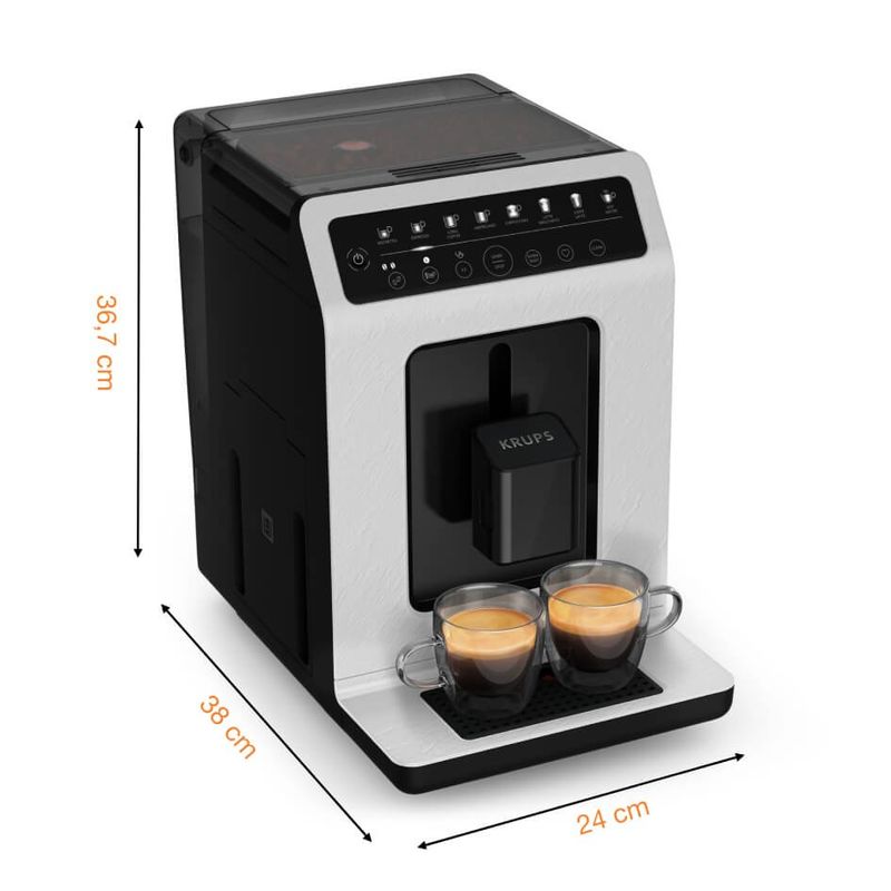 Electronice si Electrocasnice - Electrocasnice bucatarie - Preparare bauturi - Espressoare - Espressor automat Krups Evidence Eco-Design EA897A10, 1450W, 8 retete, presiune 15 bari, One -Touch Cappuccino - Infinity.ro