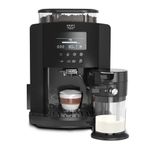 Electronice si Electrocasnice - Electrocasnice bucatarie - Preparare bauturi - Espressoare - Espressor automat Krups Arabica Latte EA819N10, 1450 W, 15 bari, 1.7 L, display, accesoriu pentru lapte, negru - Infinity.ro