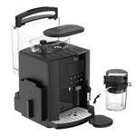 Electronice si Electrocasnice - Electrocasnice bucatarie - Preparare bauturi - Espressoare - Espressor automat Krups Arabica Latte EA819N10, 1450 W, 15 bari, 1.7 L, display, accesoriu pentru lapte, negru - Infinity.ro