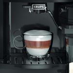 Electronice si Electrocasnice - Electrocasnice bucatarie - Preparare bauturi - Espressoare - Espressor automat Krups Arabica Latte EA819N10, 1450 W, 15 bari, 1.7 L, display, accesoriu pentru lapte, negru - Infinity.ro