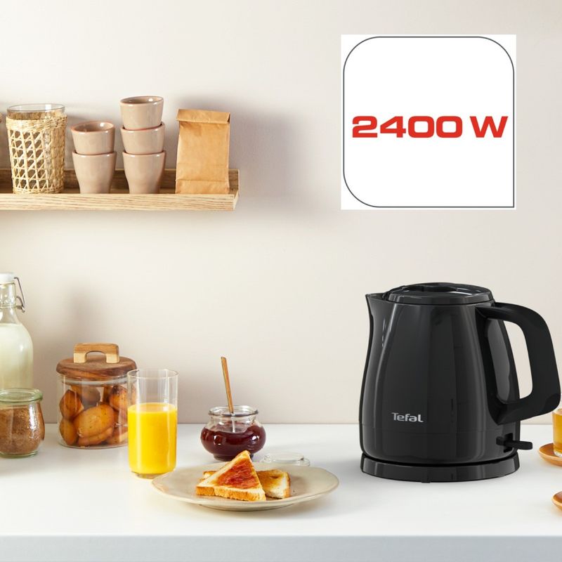 Electronice si Electrocasnice - Electrocasnice bucatarie - Preparare bauturi - Fierbatoare de apa - Fierbator de apa Tefal Vita KO153810, 2400 W, 0.8 L, filtru anticalcar, oprire automata, baza rotativa, negru - Infinity.ro