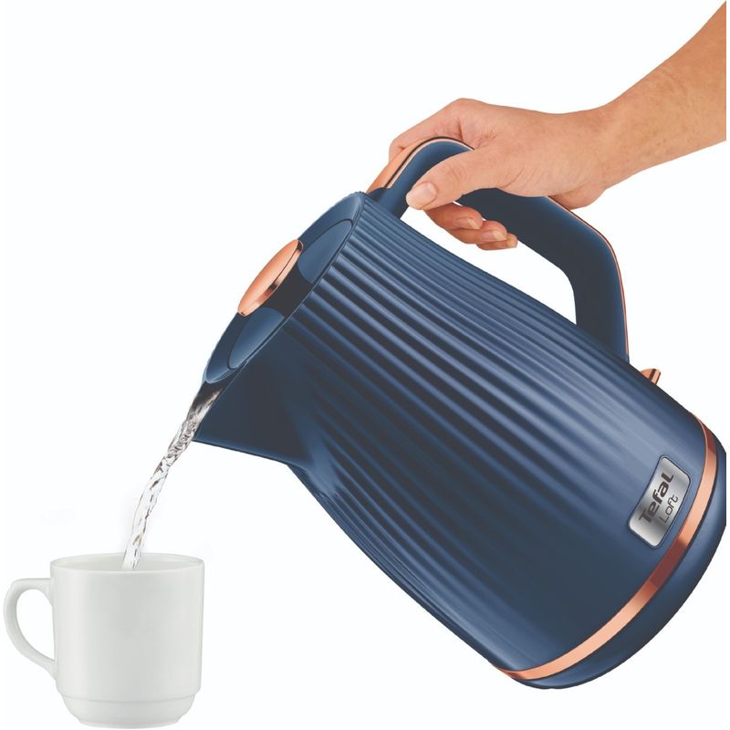 Electronice si Electrocasnice - Electrocasnice bucatarie - Preparare bauturi - Fierbatoare de apa - Fierbator apa Loft KO251430, 2400 W, filtru anti-calcar, 1.7 L, plastic, albastru - Infinity.ro