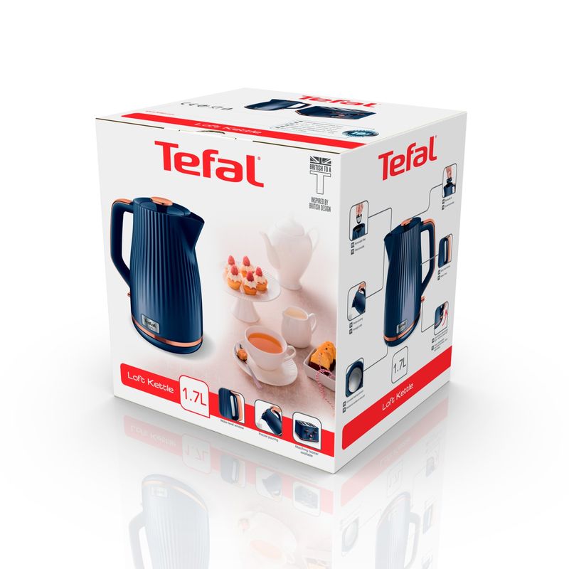 Electronice si Electrocasnice - Electrocasnice bucatarie - Preparare bauturi - Fierbatoare de apa - Fierbator apa Loft KO251430, 2400 W, filtru anti-calcar, 1.7 L, plastic, albastru - Infinity.ro