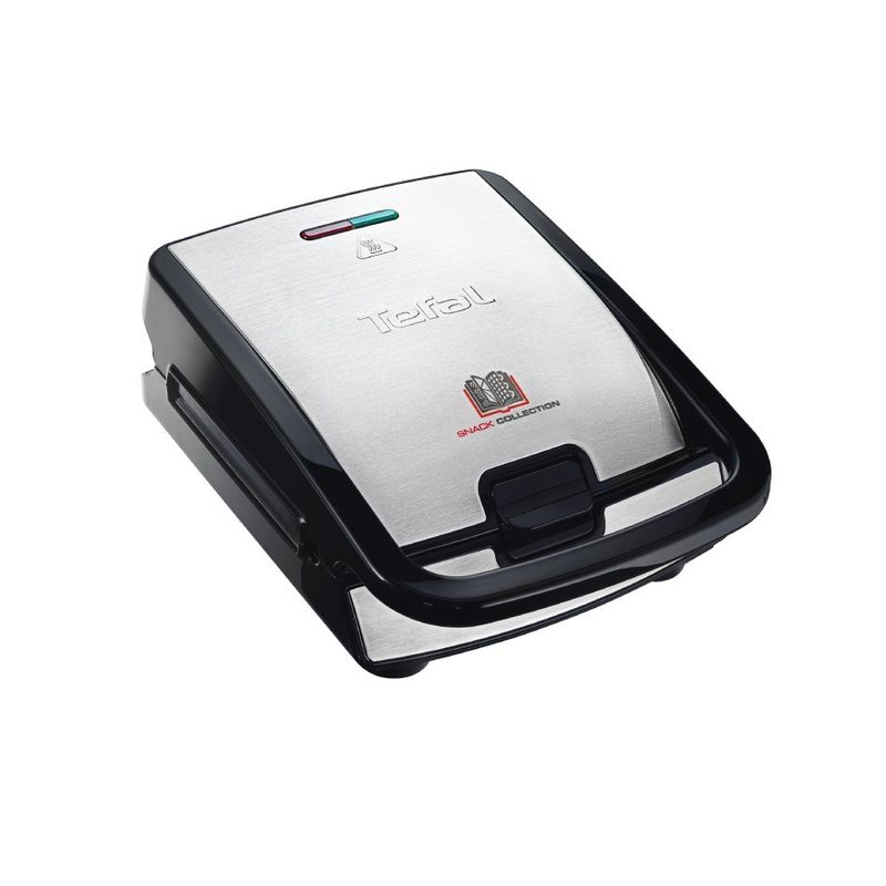 Electronice si Electrocasnice - Electrocasnice bucatarie - Preparare paine - Sandwich-maker - Sandwich maker multifunctional Snack Collection SW852D12, 700 W, 2 seturi de placi, sandwich si vafe, negru /argintiu - Infinity.ro