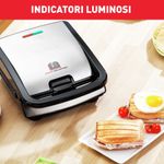 Electronice si Electrocasnice - Electrocasnice bucatarie - Preparare paine - Sandwich-maker - Sandwich maker multifunctional Snack Collection SW852D12, 700 W, 2 seturi de placi, sandwich si vafe, negru /argintiu - Infinity.ro