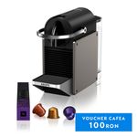 Electronice si Electrocasnice - Electrocasnice bucatarie - Preparare bauturi - Espressoare - Espressor Nespresso Krups Pixie Titan XN306T10, 1260W, 19 bari, 0.7L, functie oprire automata, negru & gri - Infinity.ro