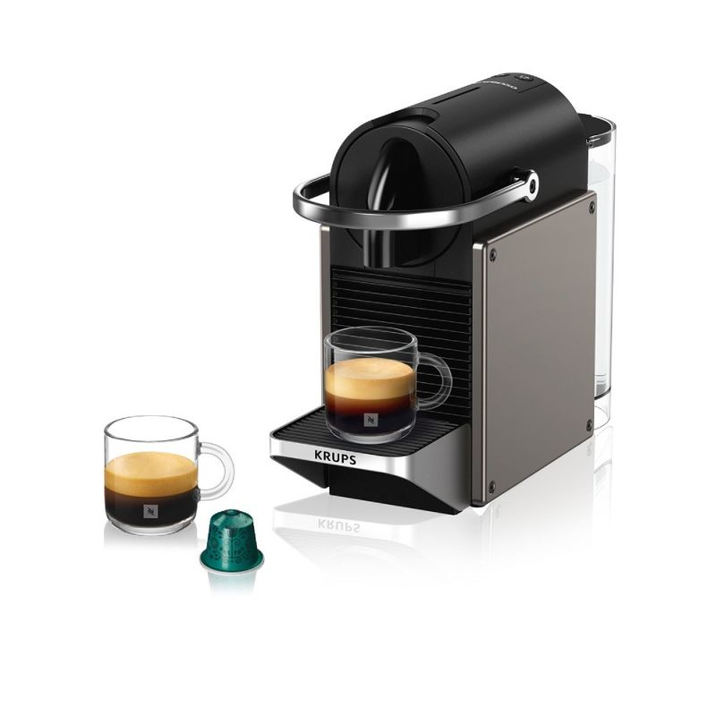 Electronice si Electrocasnice - Electrocasnice bucatarie - Preparare bauturi - Espressoare - Espressor Nespresso Krups Pixie Titan XN306T10, 1260W, 19 bari, 0.7L, functie oprire automata, negru & gri - Infinity.ro