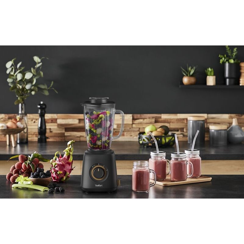 Electronice si Electrocasnice - Electrocasnice bucatarie - Mixere, tocatoare & roboti de bucatarie - Blendere si mini tocatoare - Blender Eco Respect BL46EN38, 800 W, 4 lame inox, Smart lock, negru - Infinity.ro