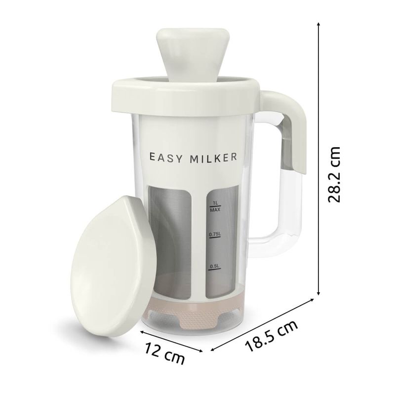 Electronice si Electrocasnice - Electrocasnice bucatarie - Aparate de gatit & desert - Aparate de preparat desert - Aparat pentru preparat lapte vegetal Tefal Easy Milker VZ700AE0, 1 L, baza detasabila, crem - Infinity.ro