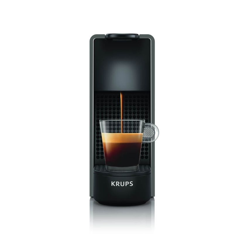 Electronice si Electrocasnice - Electrocasnice bucatarie - Preparare bauturi - Espressoare - Espressor cu capsule Nespresso Essenza Mini by Krups XN110B10, 1310 W, 0.6 L, 19 bari, gri inchis - Infinity.ro