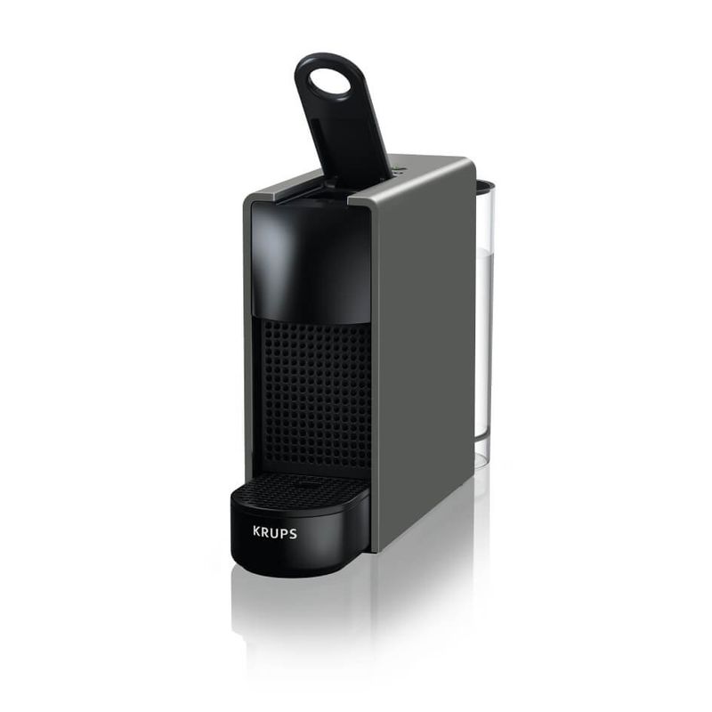 Electronice si Electrocasnice - Electrocasnice bucatarie - Preparare bauturi - Espressoare - Espressor cu capsule Nespresso Essenza Mini by Krups XN110B10, 1310 W, 0.6 L, 19 bari, gri inchis - Infinity.ro