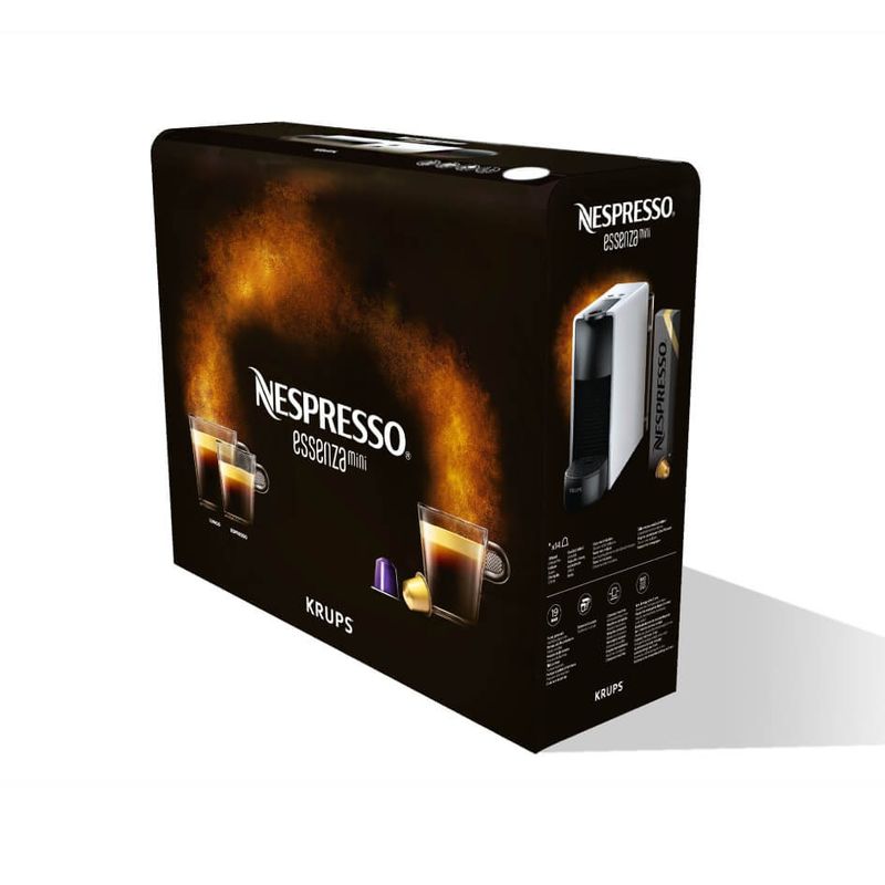 Electronice si Electrocasnice - Electrocasnice bucatarie - Preparare bauturi - Espressoare - Espressor cu capsule Nespresso Essenza Mini by Krups XN110B10, 1310 W, 0.6 L, 19 bari, gri inchis - Infinity.ro