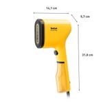 Electronice si Electrocasnice - Ingrijirea tesaturilor - Statii de calcat - Aparat de calcat vertical Tefal  PURE POP YELLOW DT2026E1, 1300W, 20 g/min, 70 ml, Auto-Off, pad reversibil, galben - Infinity.ro