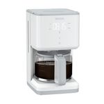 Electronice si Electrocasnice - Electrocasnice bucatarie - Preparare bauturi - Espressoare - Cafetiera Sense CM693110, ecran digital, functie Aroma, sistem antipicurare, oprire automata, 15 cesti, 1.25 L, alb - Infinity.ro