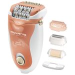 Ingrijire personala si Cosmetice - Aparate & accesorii ingrijire personala - Epilatoare si accesorii - Epilatoare - Epilator Rowenta Soft Sensation EP5720F1, 2 viteze, 24 pensete, Cap pivotant, Alb/Orange - Infinity.ro