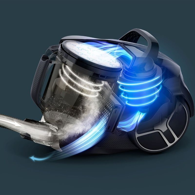 Electronice si Electrocasnice - Ingrijirea locuintei - Aspiratoare - Aspirator fara sac Compact Power XXL RO4B25EA, 900 W, recipient pentru praf 2.5 L, 3 niveluri de filtrare, negru - Infinity.ro
