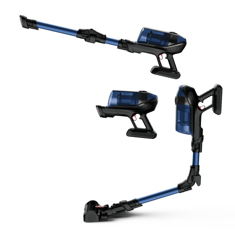 Electronice si Electrocasnice - Ingrijirea locuintei - Aspiratoare - Aspirator vertical Rowenta X-Force Flex 12.60 Aqua RH98C0WO, 320 W, 0.9 l, Autonomie 45 minute, mop Aqua, Albastru/Negru - Infinity.ro
