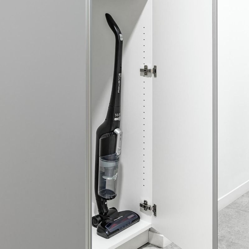 Electronice si Electrocasnice - Ingrijirea locuintei - Aspiratoare - Aspirator vertical Rowenta RH6545WH AFE Light, 30W, 14.4V, autonomie 30 min, led incorporat, negru - Infinity.ro