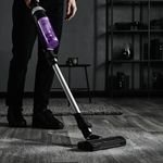 Electronice si Electrocasnice - Ingrijirea locuintei - Aspiratoare - Aspirator vertical Rowenta X-Nano RH1129WO, 0.5l, 16.8V, Autonomie maxima 40 min, Negru-Mov - Infinity.ro