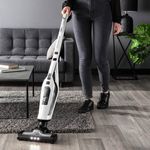 Electronice si Electrocasnice - Ingrijirea locuintei - Aspiratoare - Aspirator vertical 2in1 Dual Force Rowenta RH6737WH, 100W, 18V, autonomie 45 min, 2 viteze, recipient 0.6L, pliabil, alb - Infinity.ro