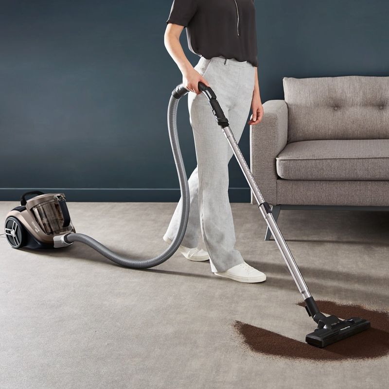 Electronice si Electrocasnice - Ingrijirea locuintei - Aspiratoare - Aspirator fara sac Compact Power XXL RO4B50EA, 900 W, recipient pentru praf 2.5 L, 3 niveluri de filtrare, crem - Infinity.ro