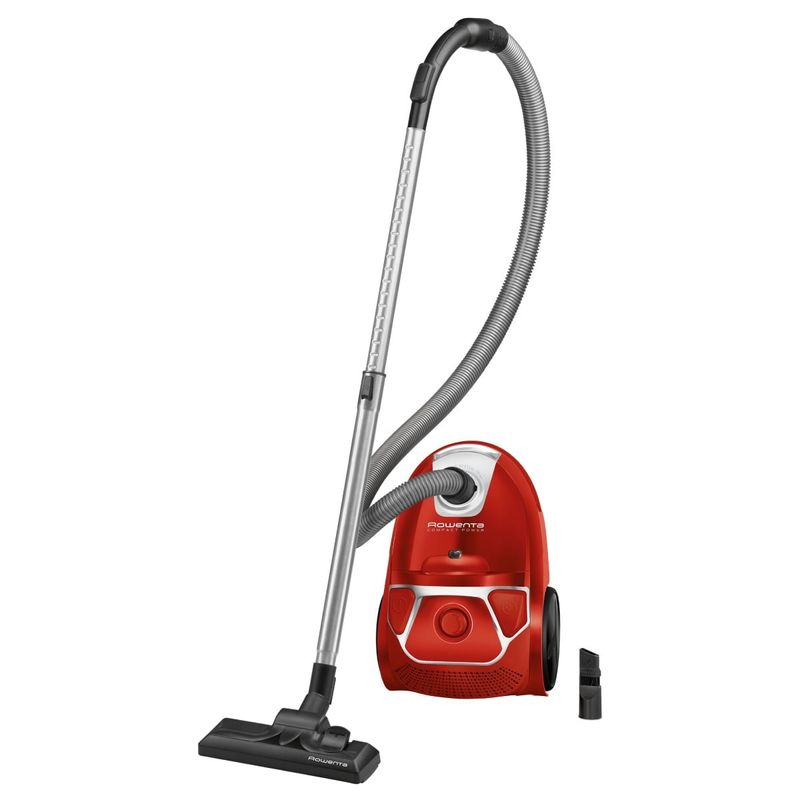 Electronice si Electrocasnice - Ingrijirea locuintei - Aspiratoare - Aspirator cu sac Rowenta Compact Power parquet RO3923EA, 750W, Clasa A, Tub telescopic din metal, Sac Hygiene+, Rosu - Infinity.ro